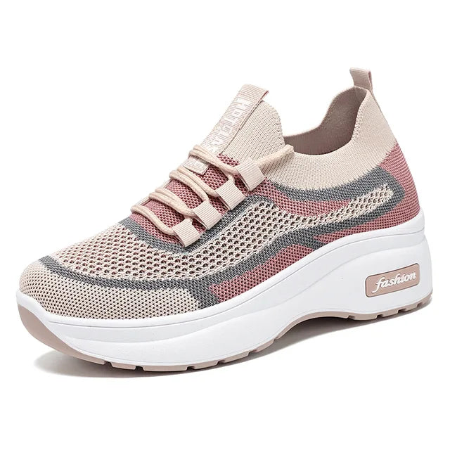 Thick soled casual style women's shoes height increasing shoes mesh breathable shoes children's shoes