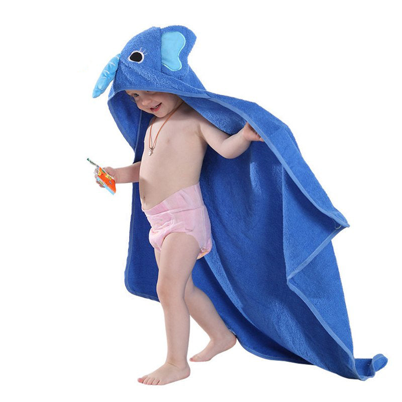 Kids Towel  Toddler 100% Cotton Bathrobe Baby Boys Girls Spring Animal Hooded Bath Towel Children Cartoon Towel QWA
