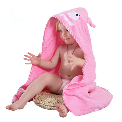 Kids Towel  Toddler 100% Cotton Bathrobe Baby Boys Girls Spring Animal Hooded Bath Towel Children Cartoon Towel QWA