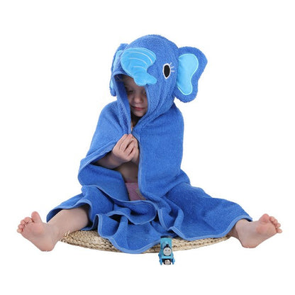 Kids Towel  Toddler 100% Cotton Bathrobe Baby Boys Girls Spring Animal Hooded Bath Towel Children Cartoon Towel QWA