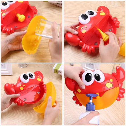 Crab Bubble Machine Bathroom Big Crab Automatic Bubble Maker Bath Toy Kid Baby Toy Newborn Gift water Bath toys
