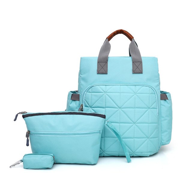3pcs/set Baby Diaper Bag Suits For Mom Mother Mummy Maternity Bag Fashion Zipper Nappy Bags Set for Stroller Coin Pocket Handbag