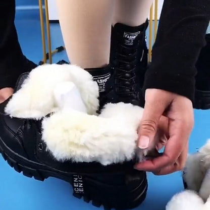 Autumn and Winter New Foreign Trade Large Women's Slope Heel Cotton Shoes Temu Thickened, Warm and Comfortable