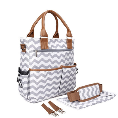 Multifunctional Mummy Maternity Diaper Bags Change Pad Hooks Tissue Box Baby Bag Travel Nappy Bag New Fashion Diaper Tote Bag