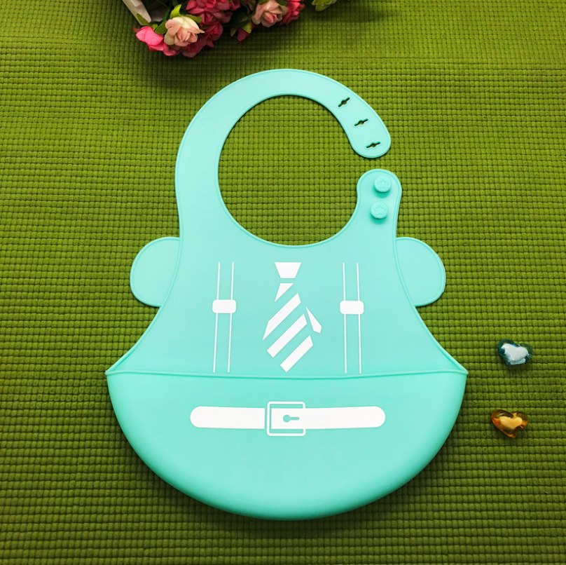 Silicone Waterproof Adjustable Cartoon Bibs for Kids