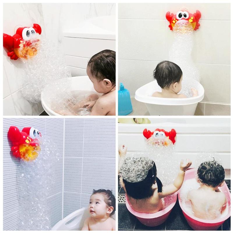 Crab Bubble Machine Bathroom Big Crab Automatic Bubble Maker Bath Toy Kid Baby Toy Newborn Gift water Bath toys
