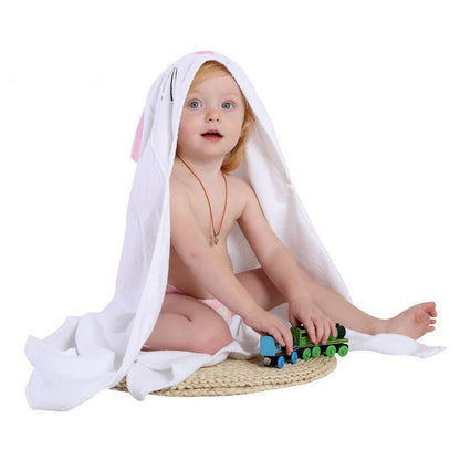 Kids Towel  Toddler 100% Cotton Bathrobe Baby Boys Girls Spring Animal Hooded Bath Towel Children Cartoon Towel QWA