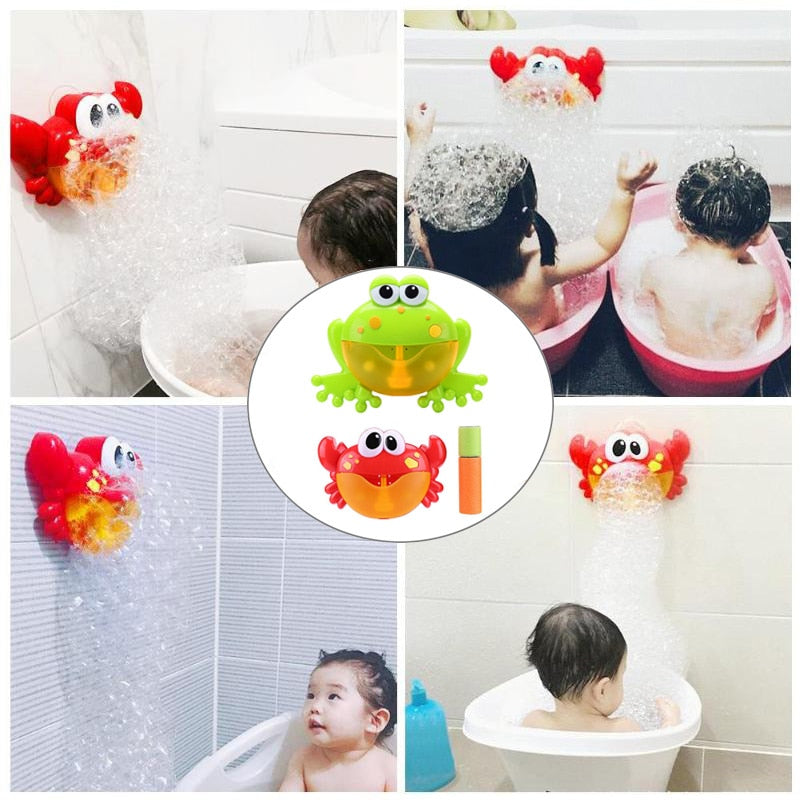 Crab Bubble Machine Bathroom Big Crab Automatic Bubble Maker Bath Toy Kid Baby Toy Newborn Gift water Bath toys