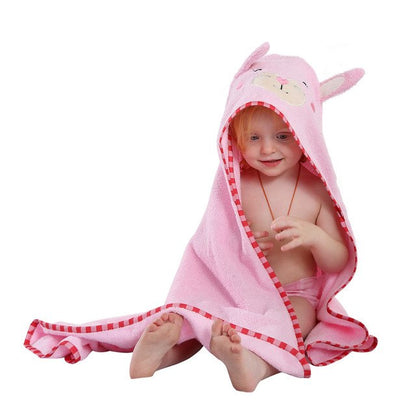 Kids Towel  Toddler 100% Cotton Bathrobe Baby Boys Girls Spring Animal Hooded Bath Towel Children Cartoon Towel QWA