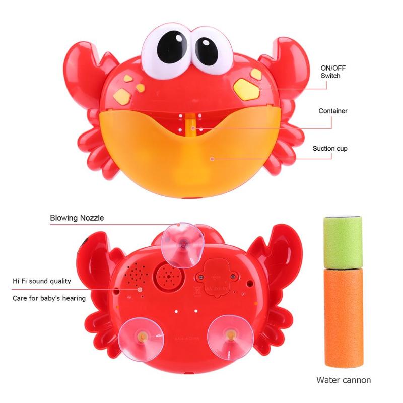 Crab Bubble Machine Bathroom Big Crab Automatic Bubble Maker Bath Toy Kid Baby Toy Newborn Gift water Bath toys